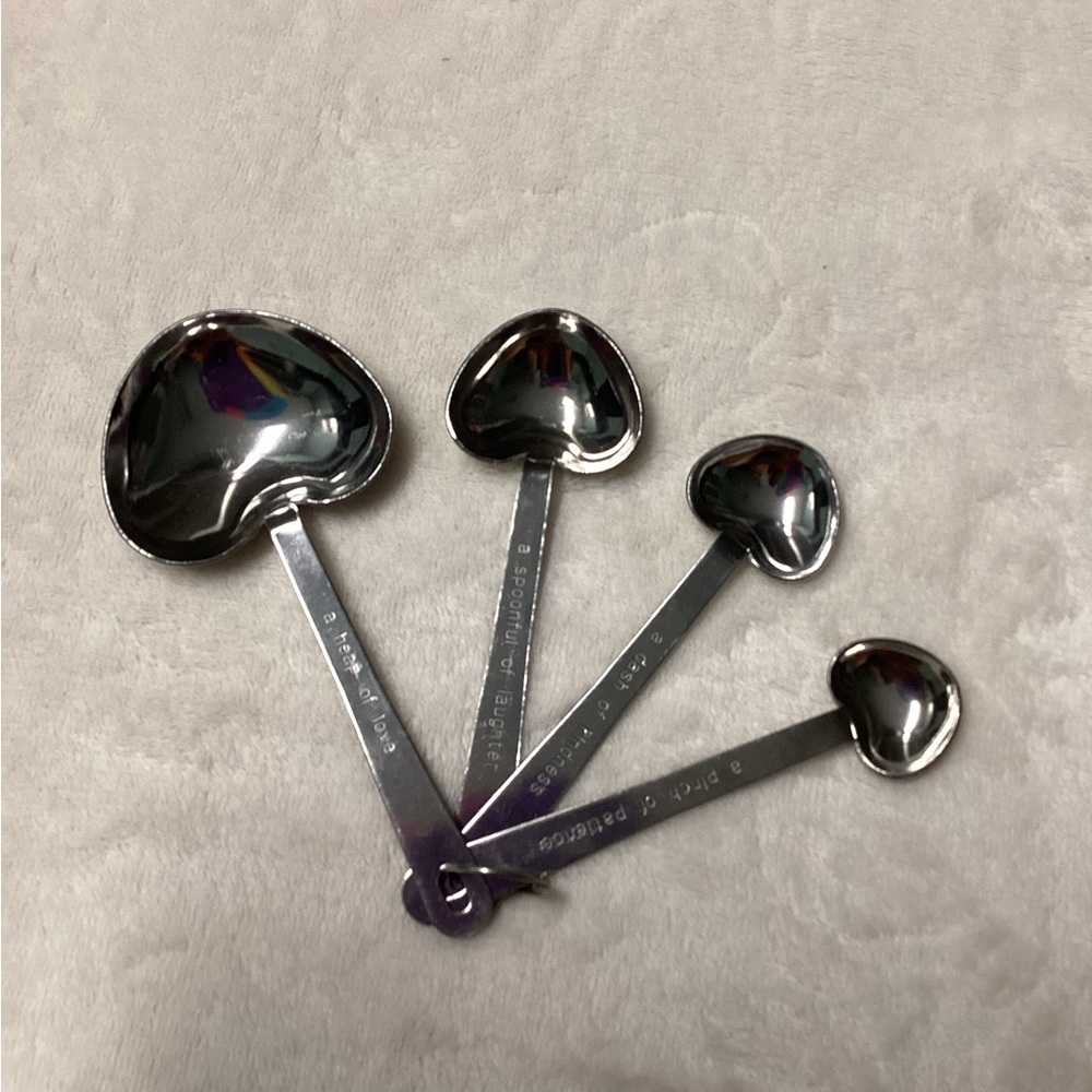 Kate Aspen Silver Heart Measuring Spoons